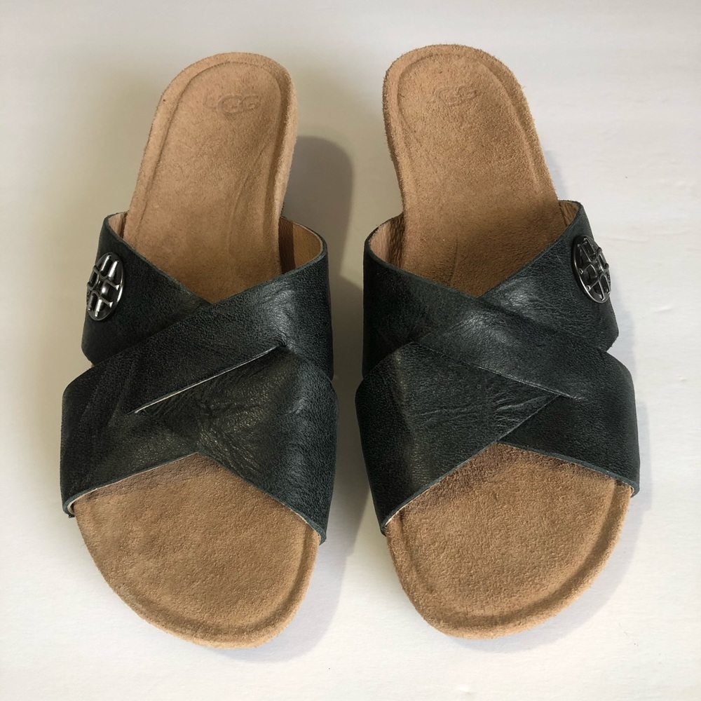 UGG Australia Lyra Women’s Black Sandals Size:8 - Picture 2 of 13